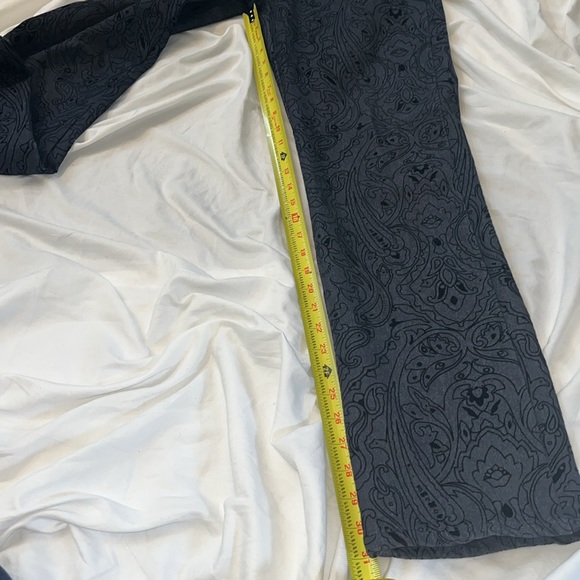 Women’s French Dressing textured patterned black/gray denim long pants size 8 - Picture 5 of 9